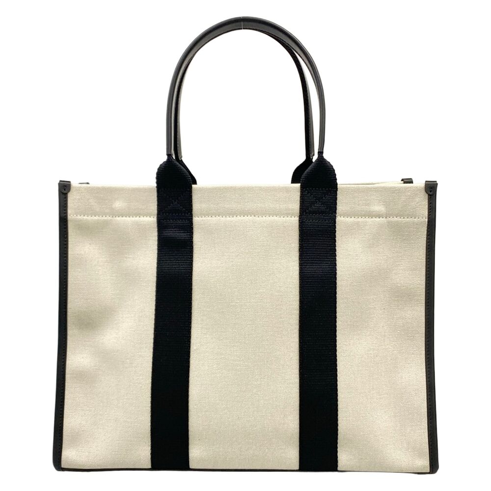 Balenciaga Hardware Tote Bag Tote Bag 671400 Cream Black Canvas Leather - Picture 3 of 13